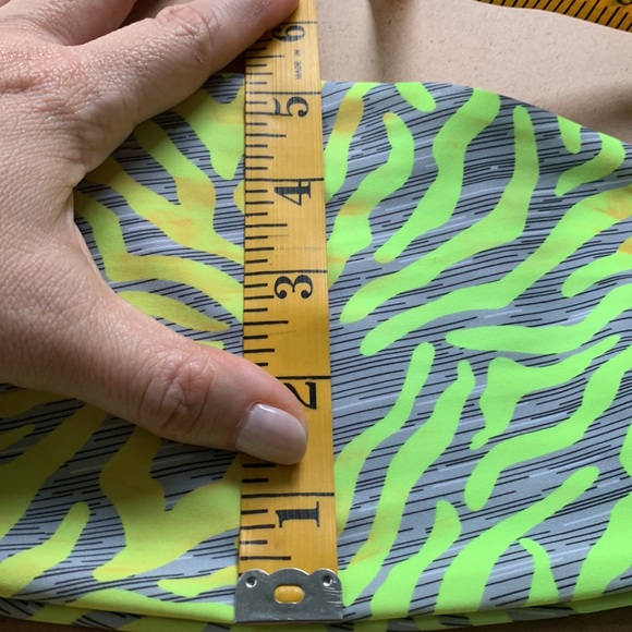 BLACKBOUGH Neon Print One Shoulder front Tie Bikini top - Picture 8 of 8